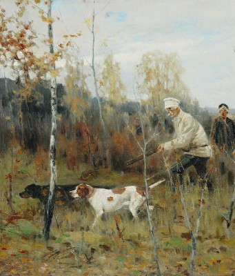 Ворошилов Сергей Семенович. Охота в березовой роще